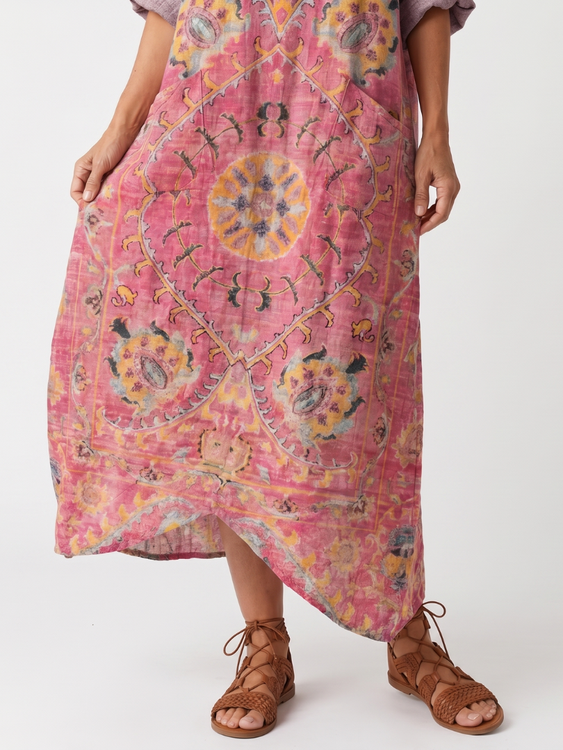 Tilda | Abstract Print Relaxed Pocket Midi Dress — view 3