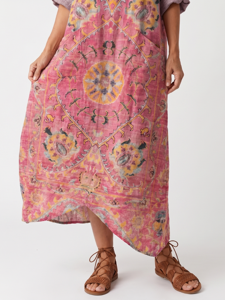 Tilda | Abstract Print Relaxed Pocket Midi Dress — view 3