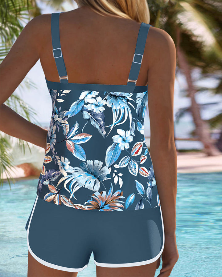 Imke | U-Neck Sleeveless Printed Tankini — view 5