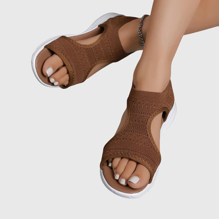 Samantha | White Soft Comfort Sandals — view 8