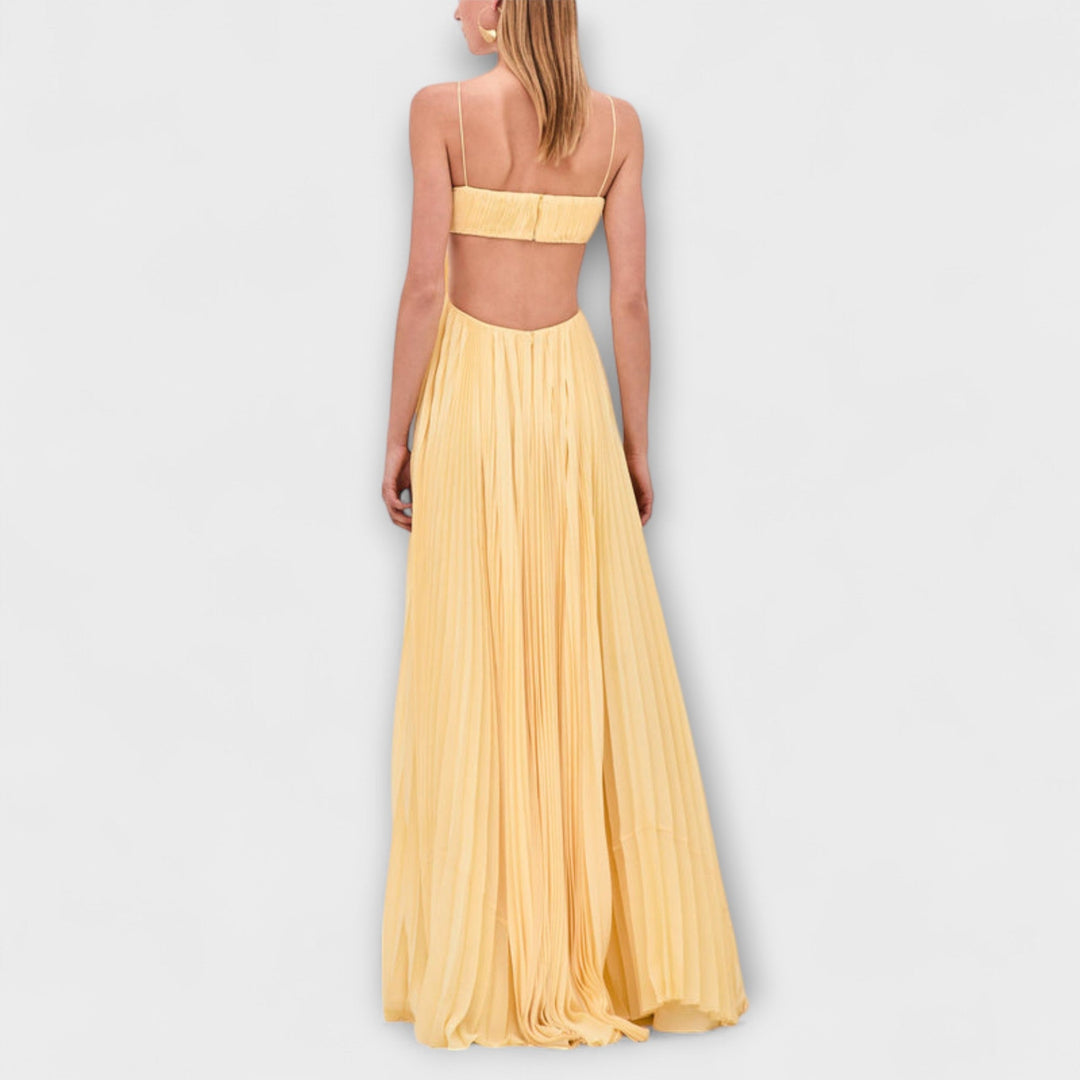 Mireille | Elegant Maxi Dresses with Pleats and Cutouts