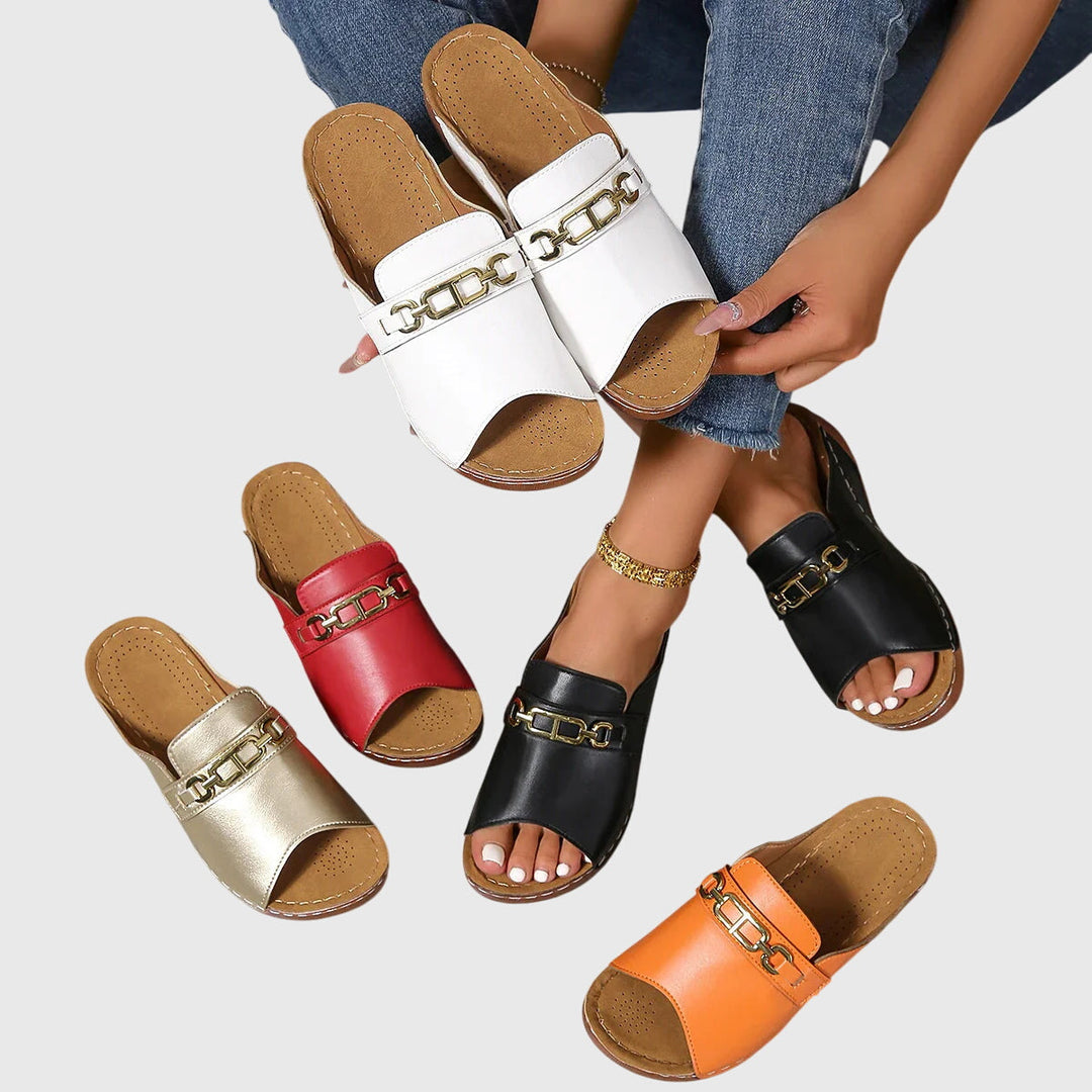 Kimberly | Nude Classic Comfort Sandals — view 3