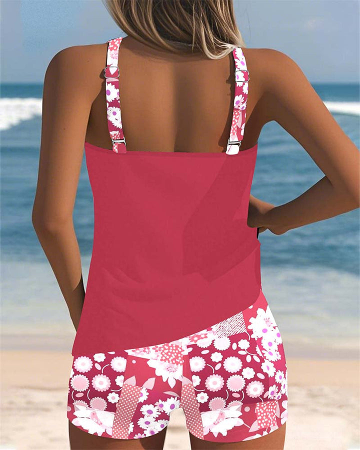 Nina | Purple Print Fashionable Swimwear Set — view 10