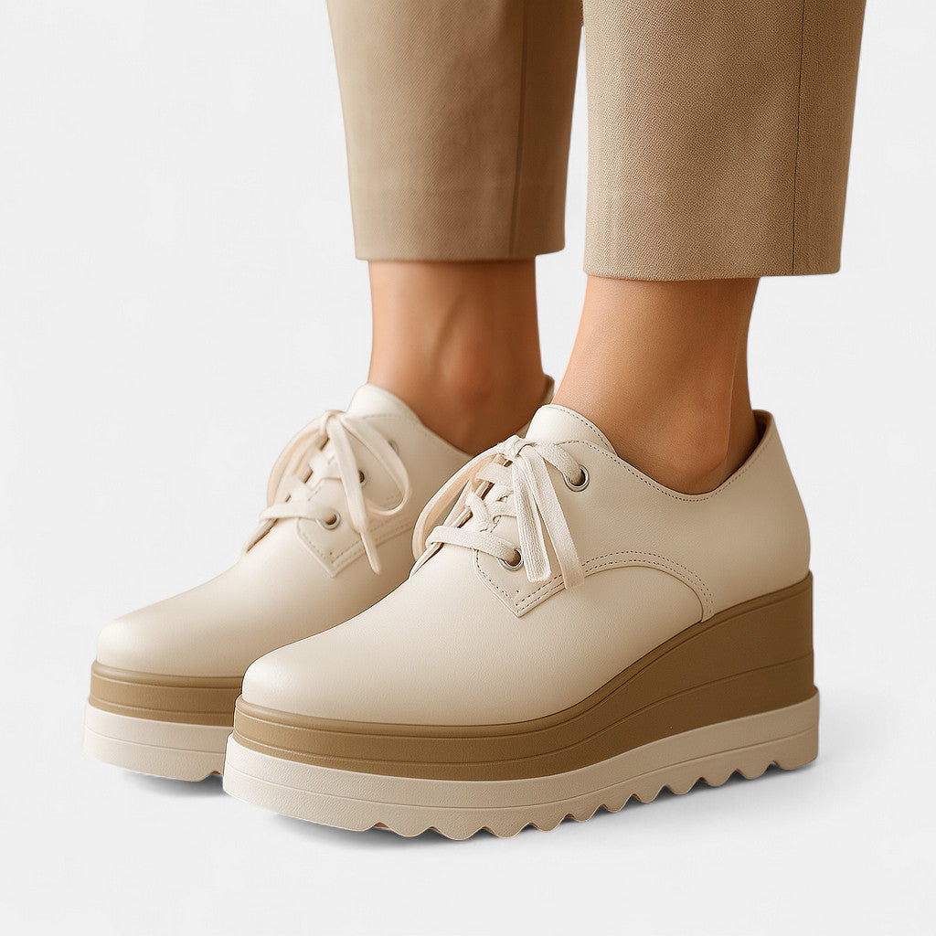 Chiara | Platform Square Toe Heels — view 6
