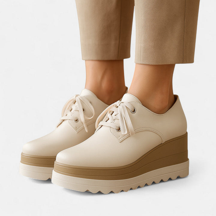 Chiara | Platform Square Toe Heels — view 6