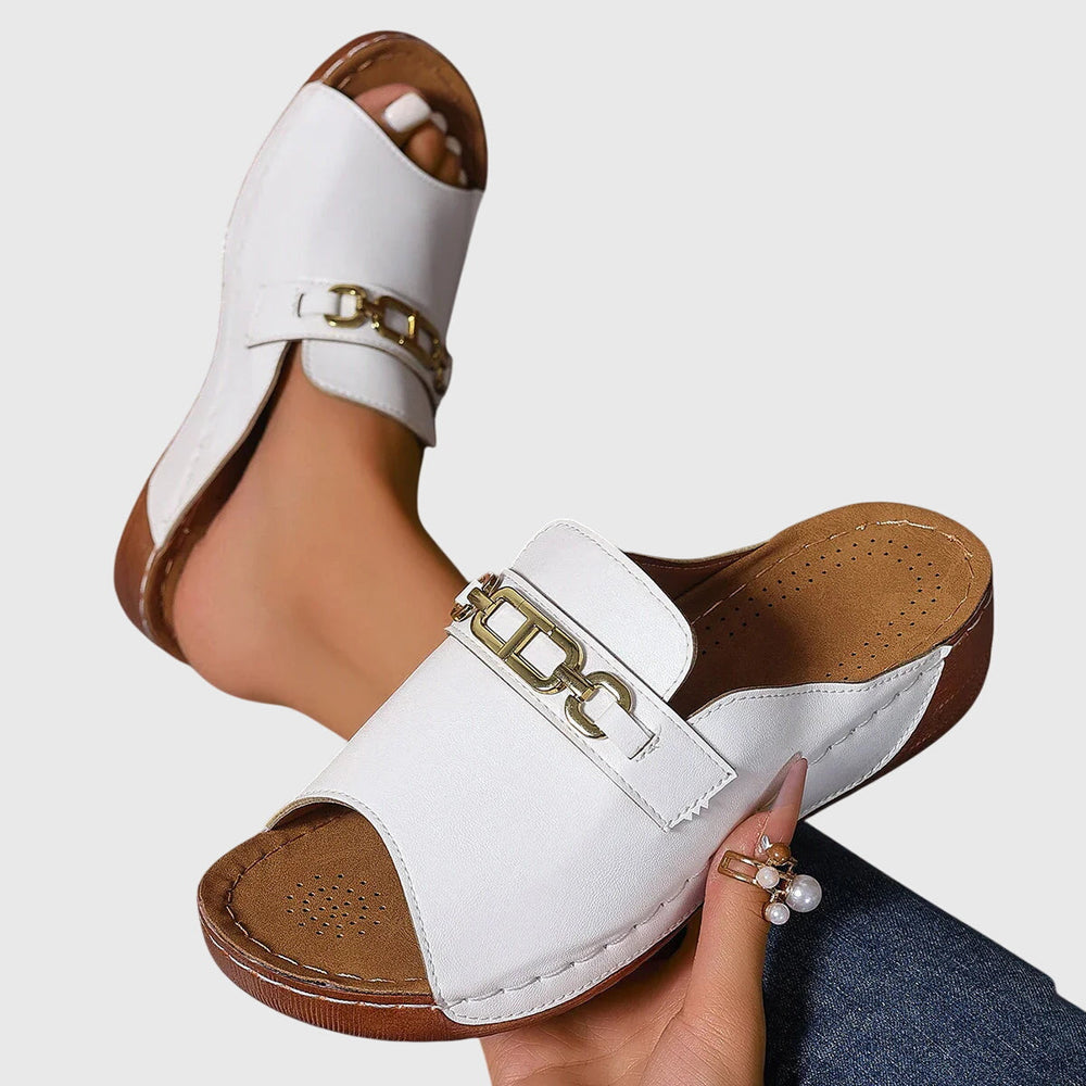 Kimberly | Nude Classic Comfort Sandals — view 2