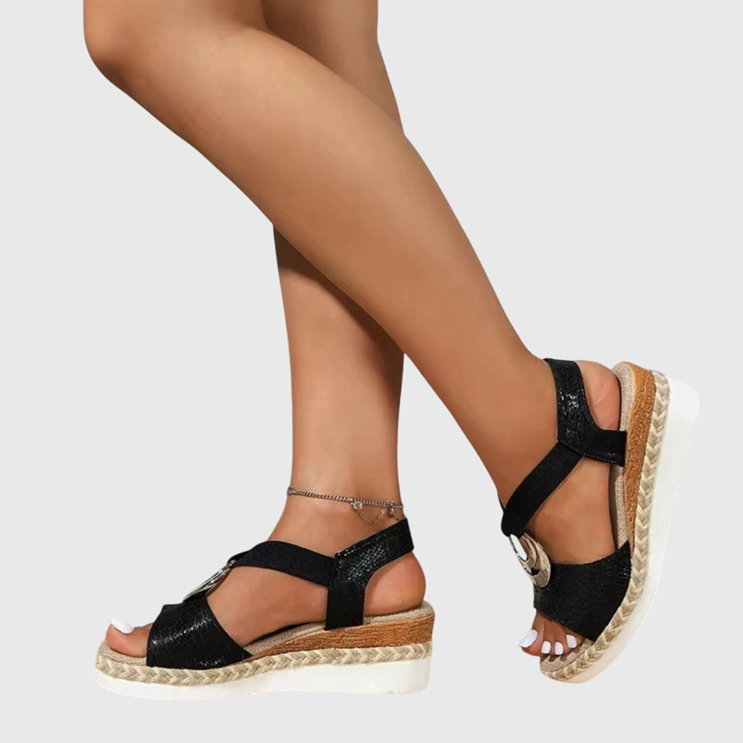 Olivia | Nude Cushioned Comfort Sandals — view 5