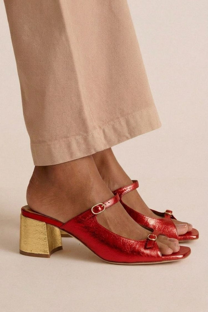 Rita | Block Heel Ankle Strap Heels — view 5