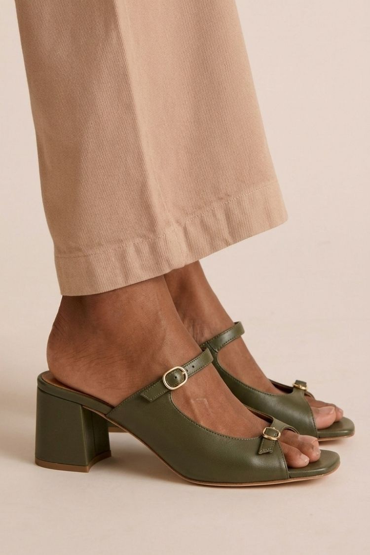 Rita | Block Heel Ankle Strap Heels — view 10