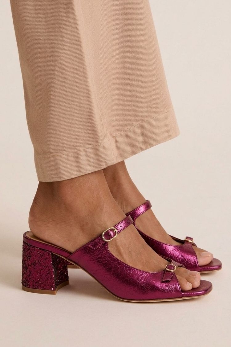 Rita | Block Heel Ankle Strap Heels — view 6