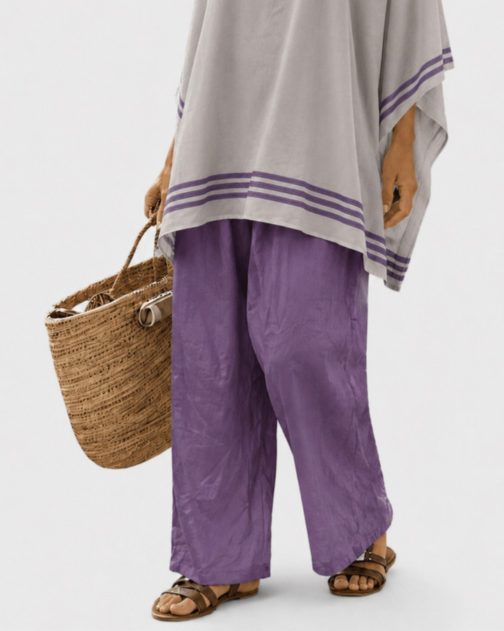 Zandrel | Purple Off-Shoulder Top Set — view 2