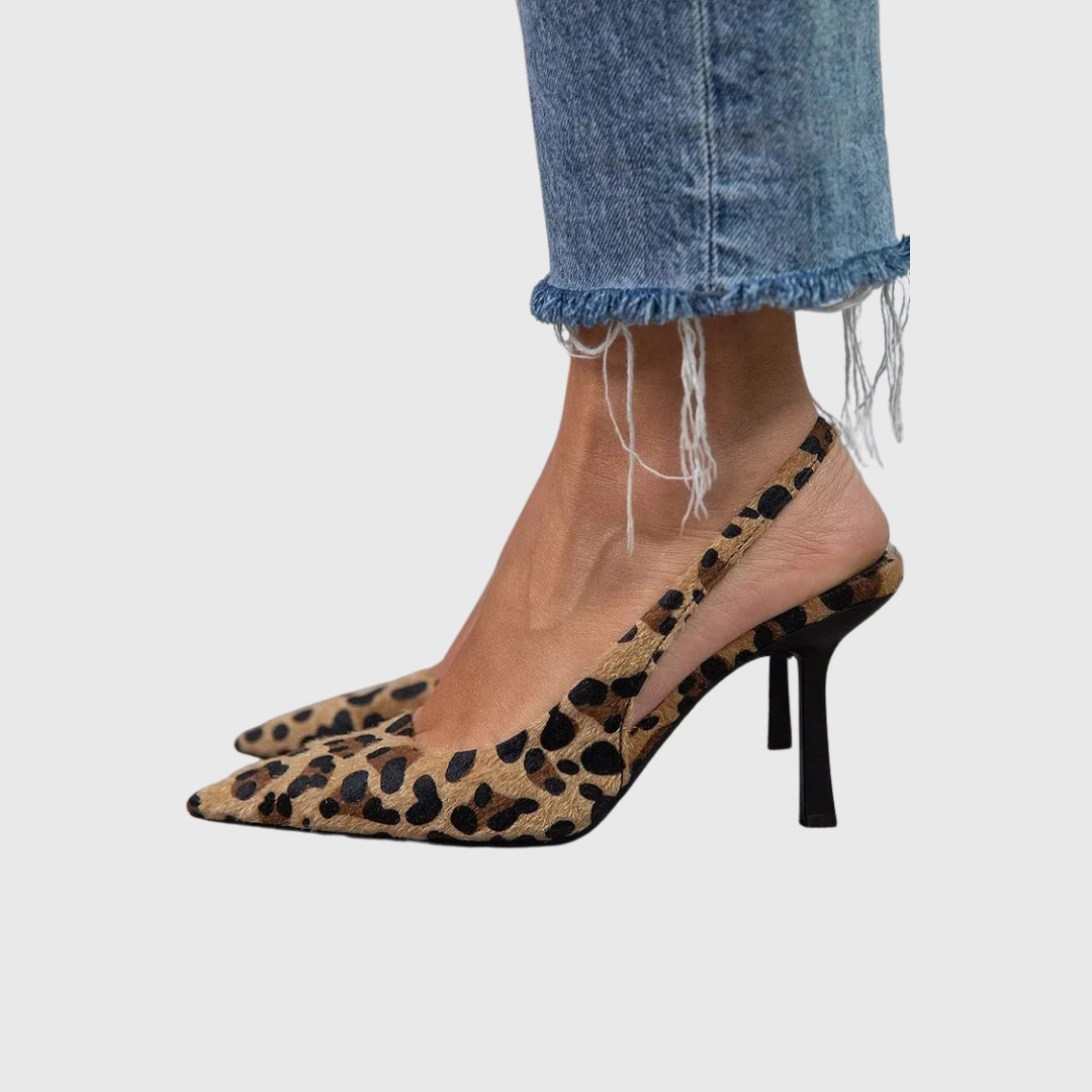 Isabriella | Leopard Slingback Pointed Toe Heels