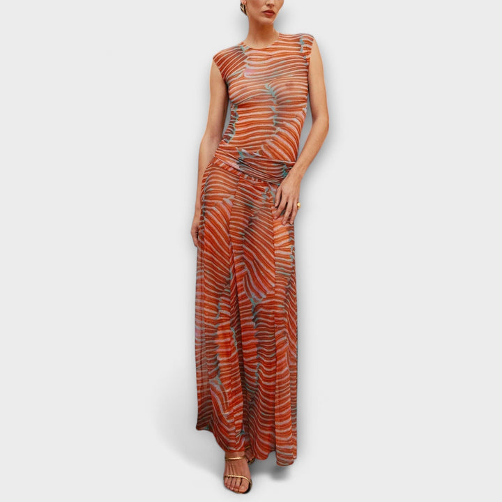 Phoenix | Shimmering Wave Mesh Bodysuit