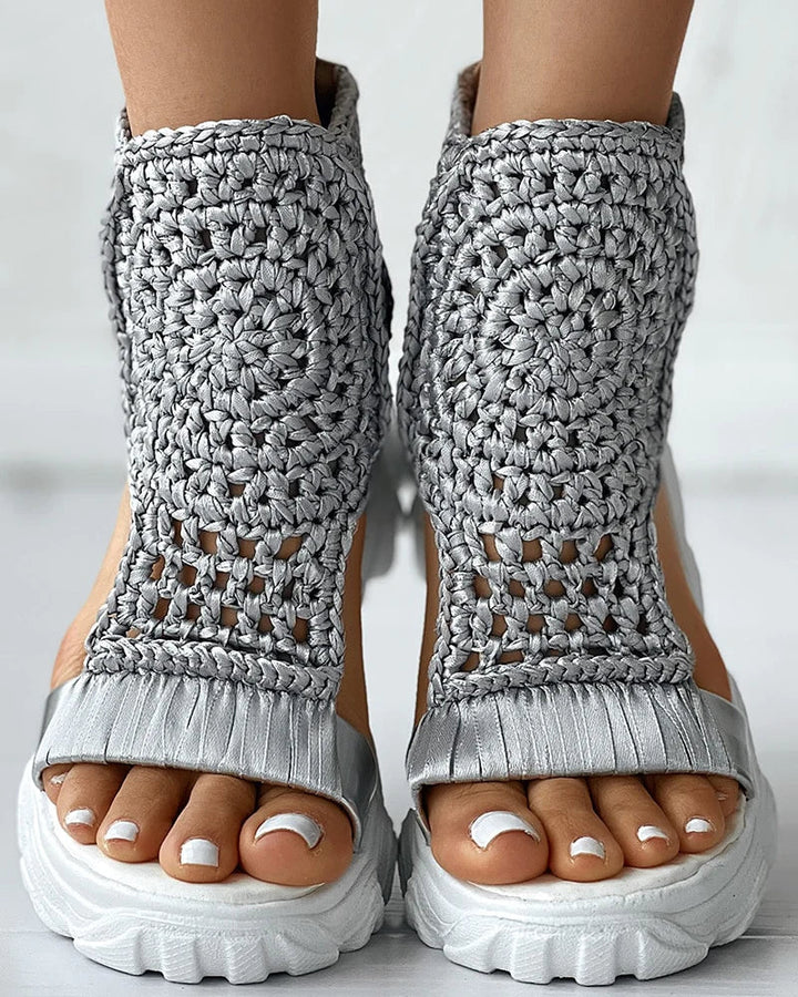 Jade | Black Mesh Sport Sandals — view 3