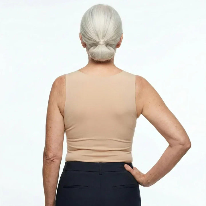 Genevieve | Nude Built-In Bra Tank — view 3