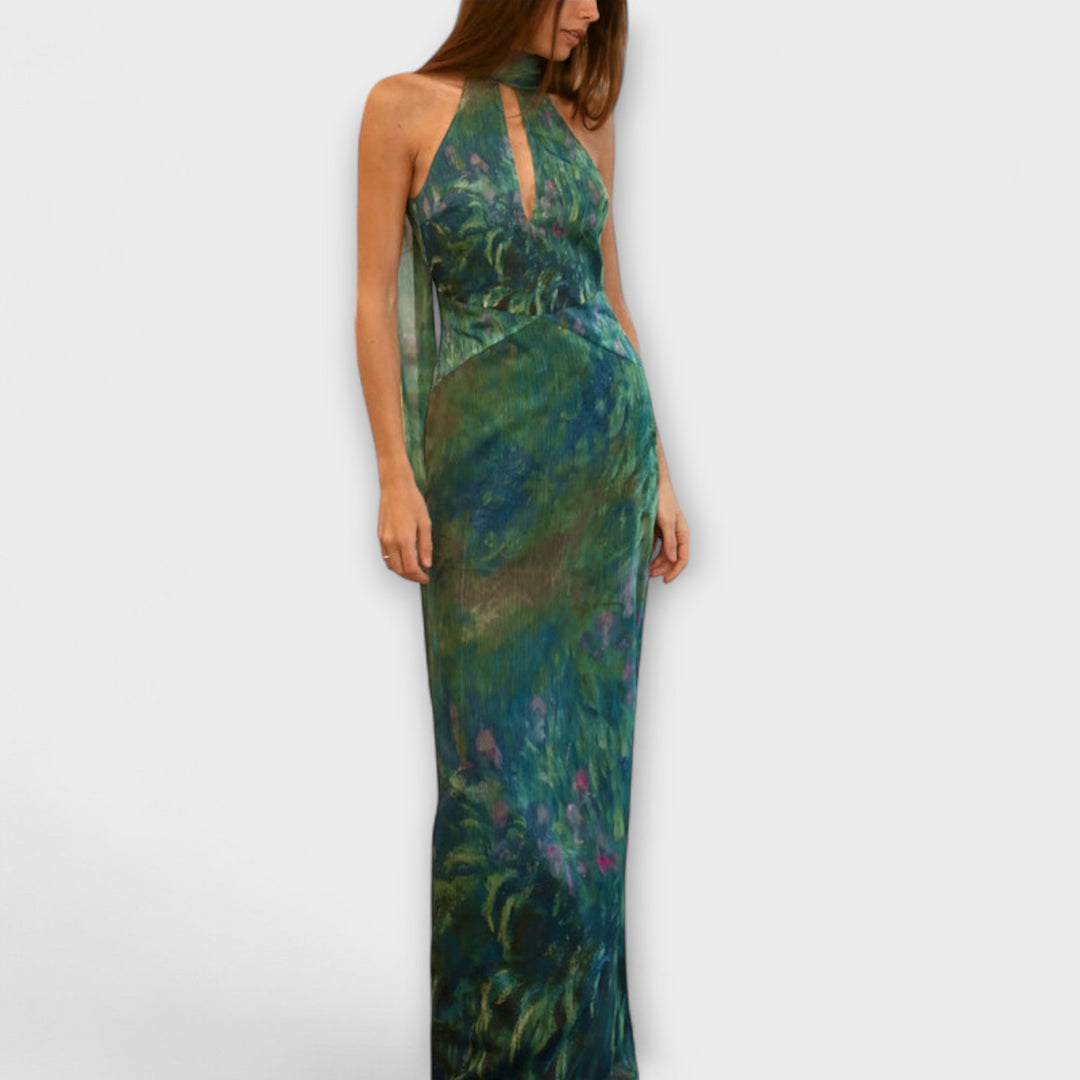 Maisie | Monet Iris Print Maxi Dress