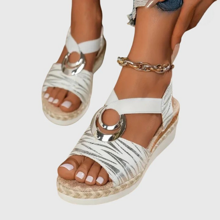 Olivia | Nude Cushioned Comfort Sandals — view 7