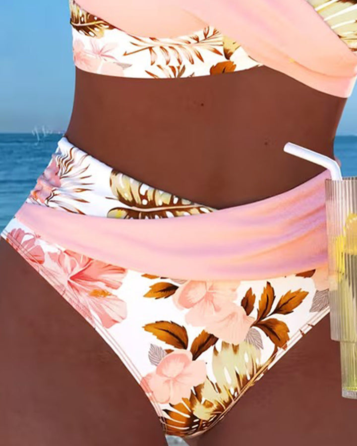 Jolina | Floral Contrast Split Bikini — view 2