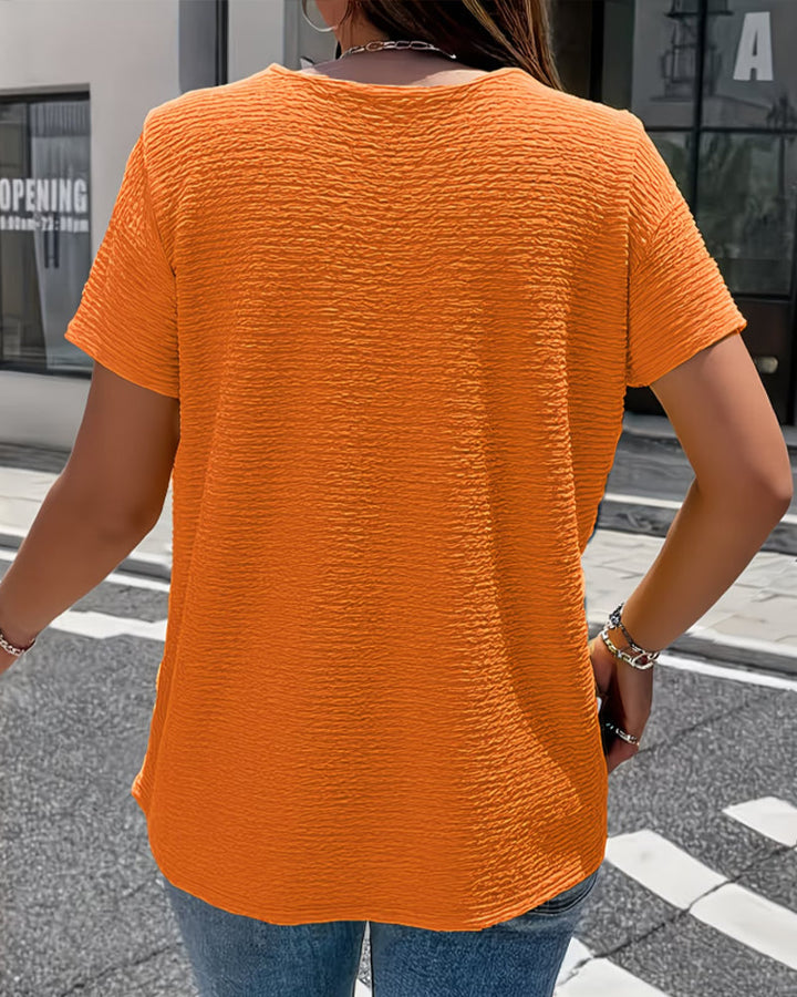 Barbara | Collar Tee with Buttons — view 16