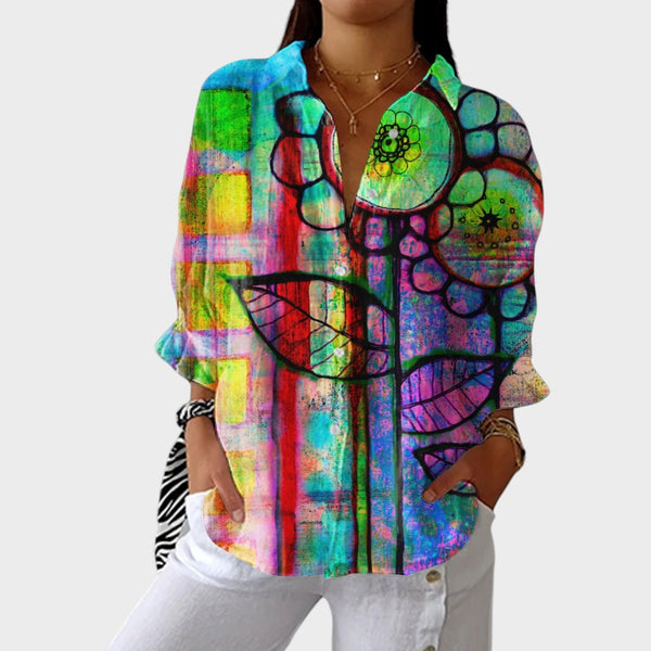 Barbara | Artistic Floral Blouse