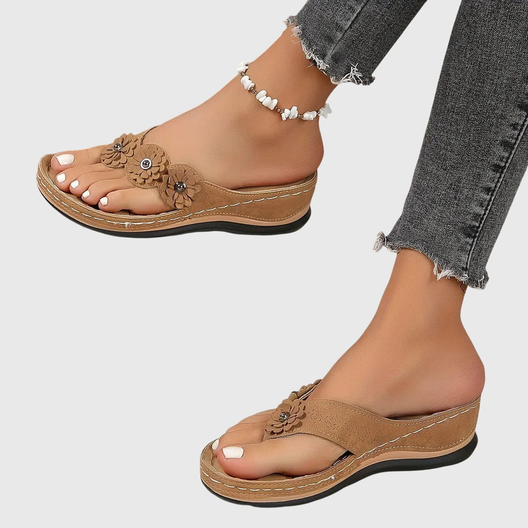 Alexis | Black Bow Detail Flip Flops — view 6