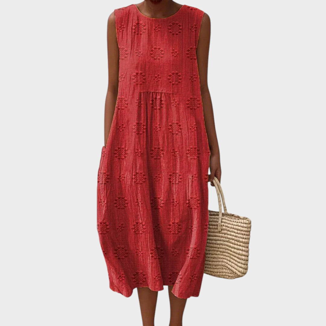 Alina | Elegant Sleeveless Dress with Pockets
