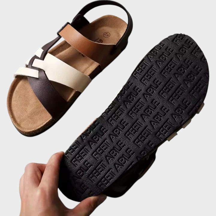 Cecília | Adjustable Orthopedic Leather Sandals