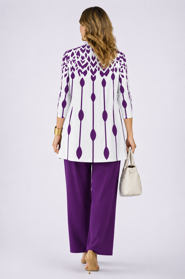 Elaine | Ivory Trouser Set — view 2