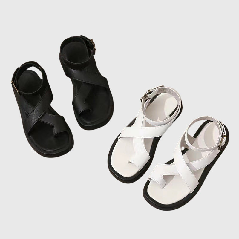 Tess | Black Comfort Block Heel Sandals — view 8