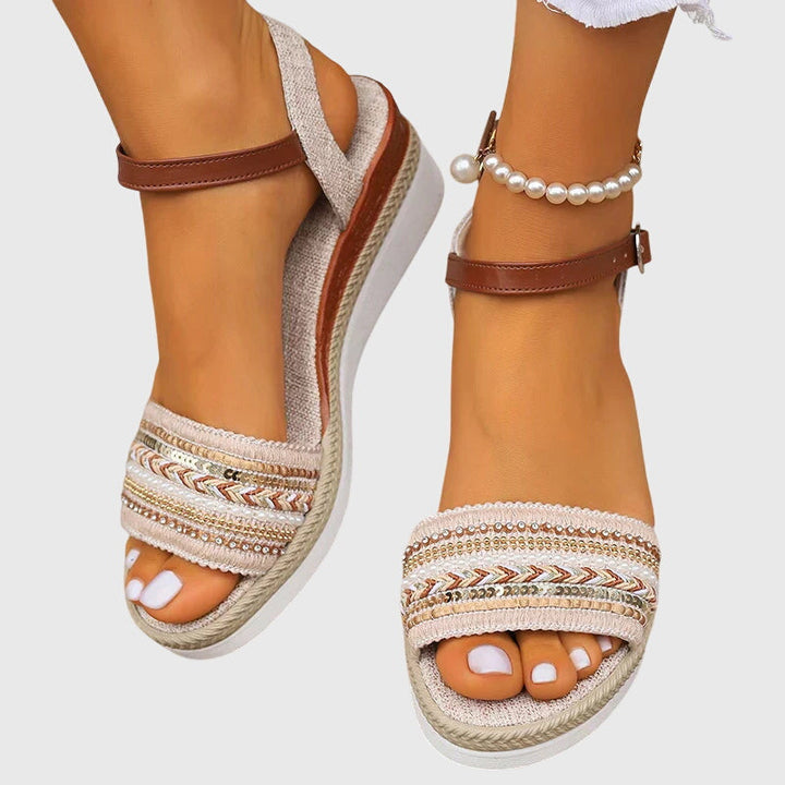 Joselyn | Ankle Strap Woven Sandals — view 5