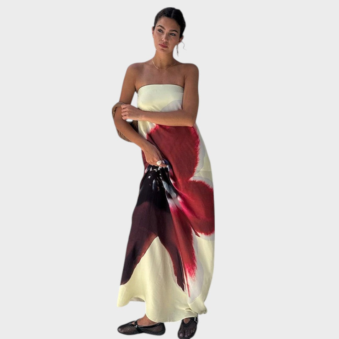 Flower | Backless Dress with Adjustable Buckle