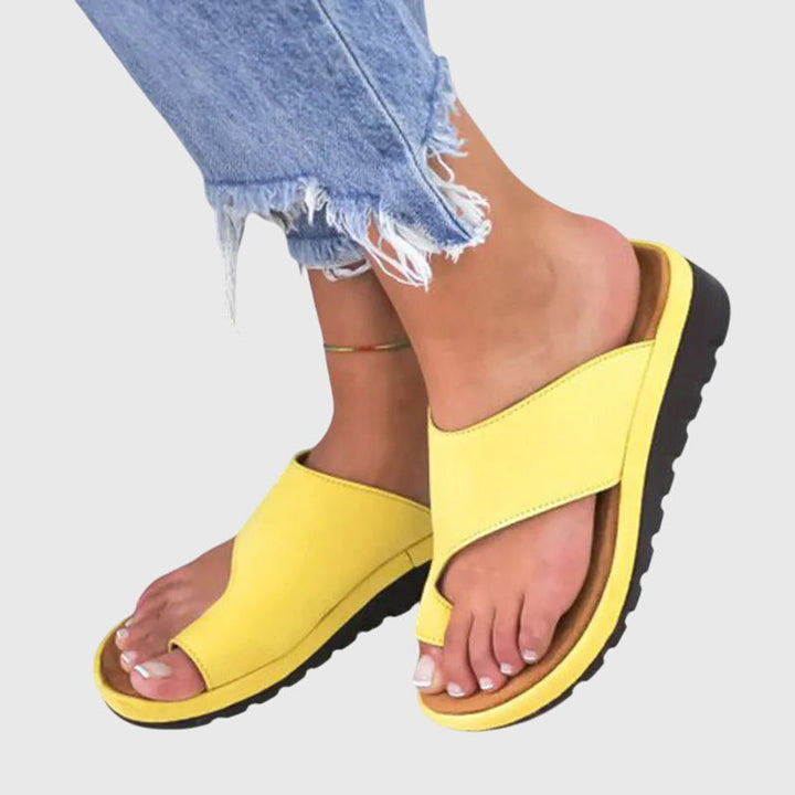 Lizzie | Black Low Wedge Comfort Sandals — view 6