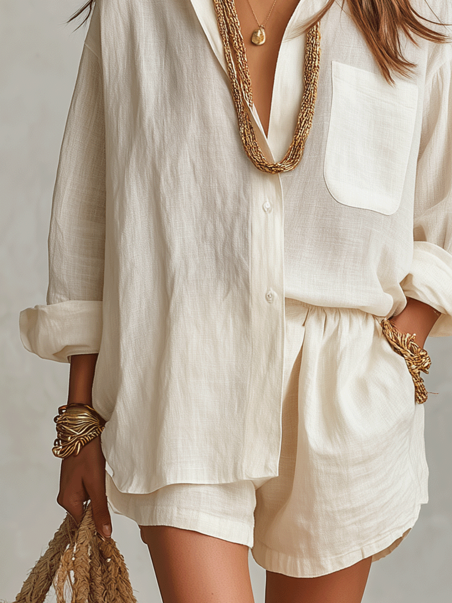 Maddison | Cream Off-Shoulder Knit Set — view 5