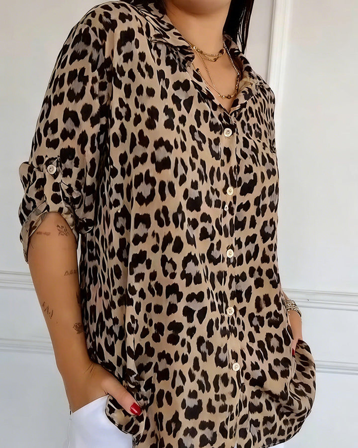 Susan | Leopard Print Blouse — view 3