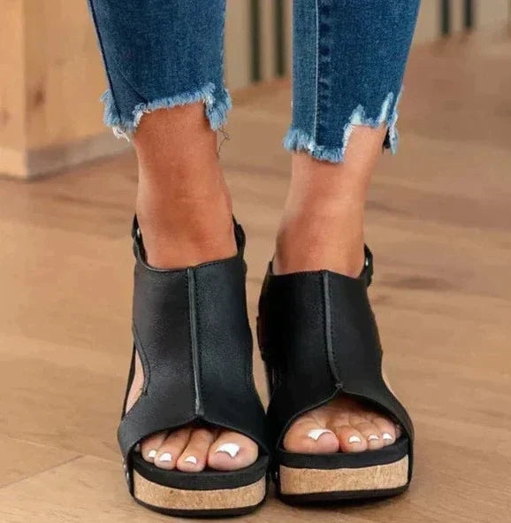 Mira | Brown Studded Platform Ankle Boots — view 4
