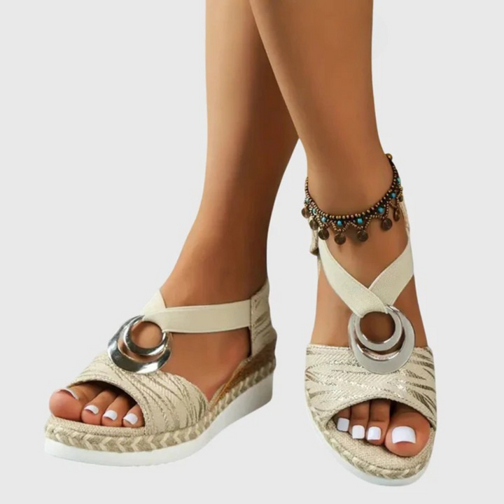 Olivia | Nude Cushioned Comfort Sandals — view 8