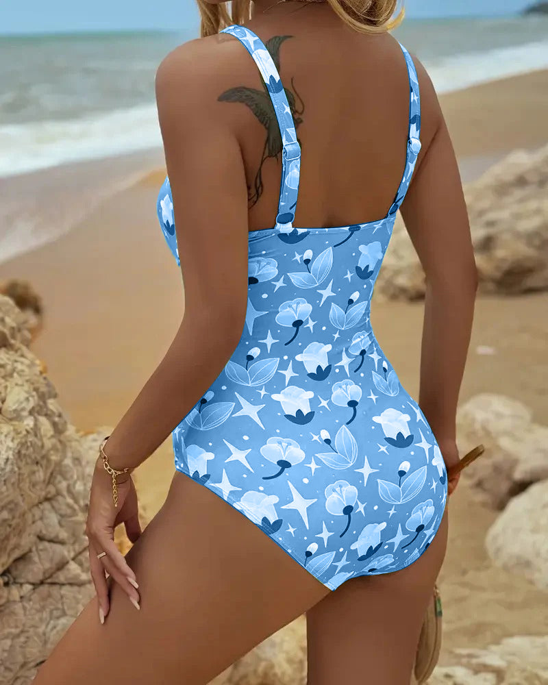 Clara | One Piece Printed Tankini — view 14