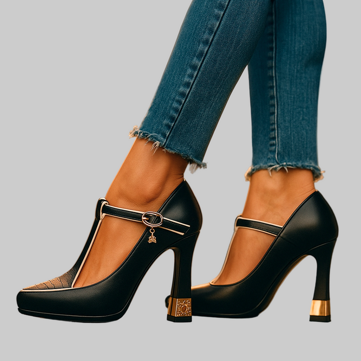 Zoey | Beige Soft Comfort Heels — view 3