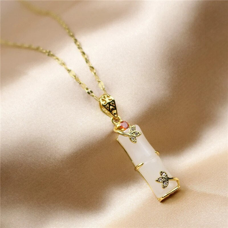 Fleur | Jade Amulet Necklace — view 5