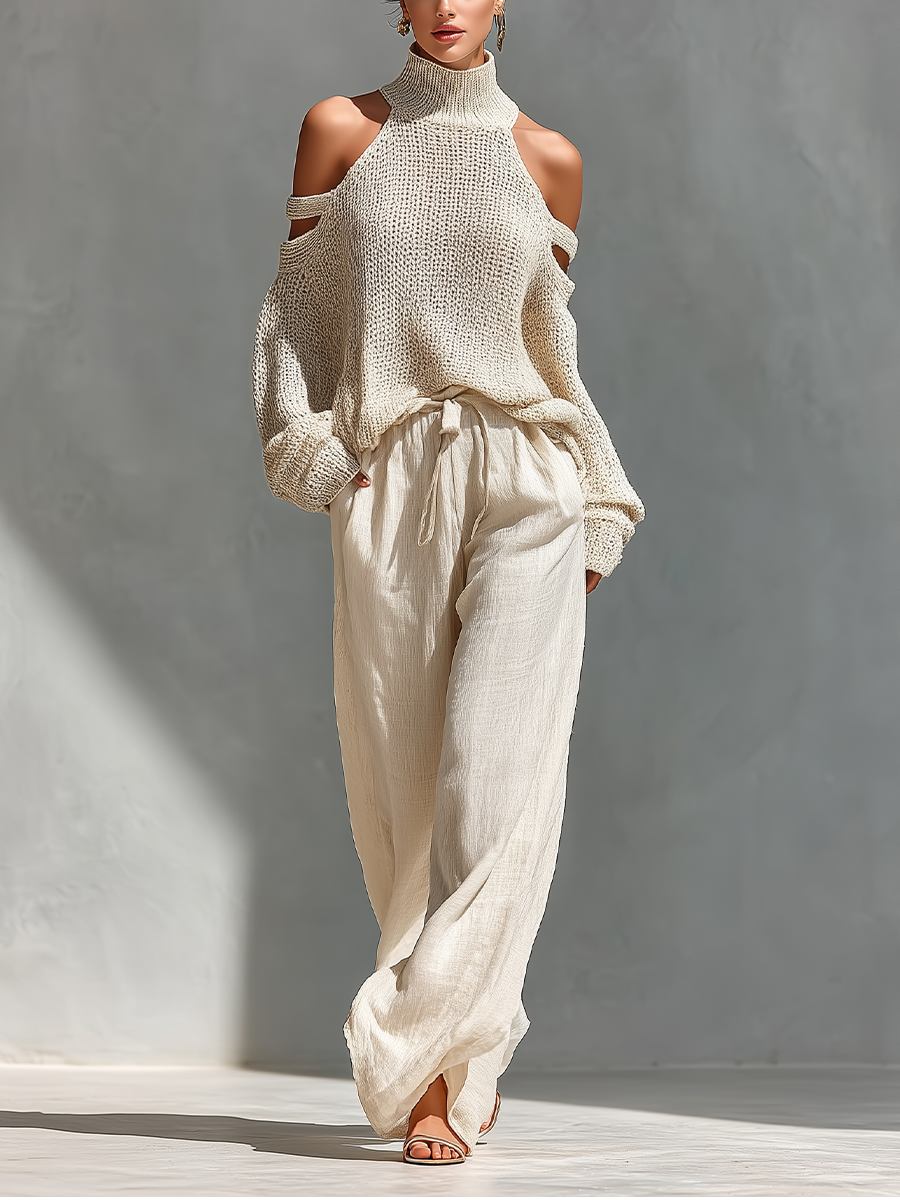 Sophie | Beige Knit Set