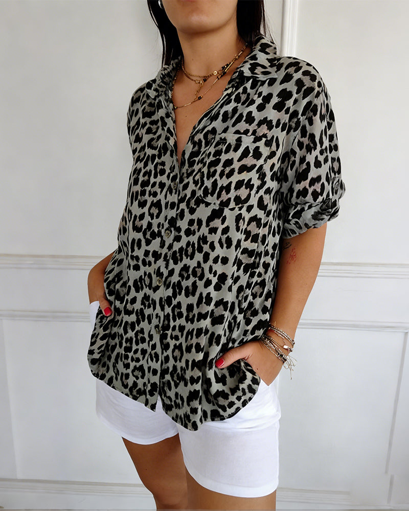 Susan | Leopard Print Blouse — view 5