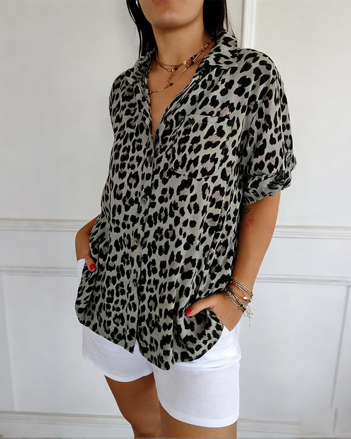 Susan | Leopard Print Blouse — view 5
