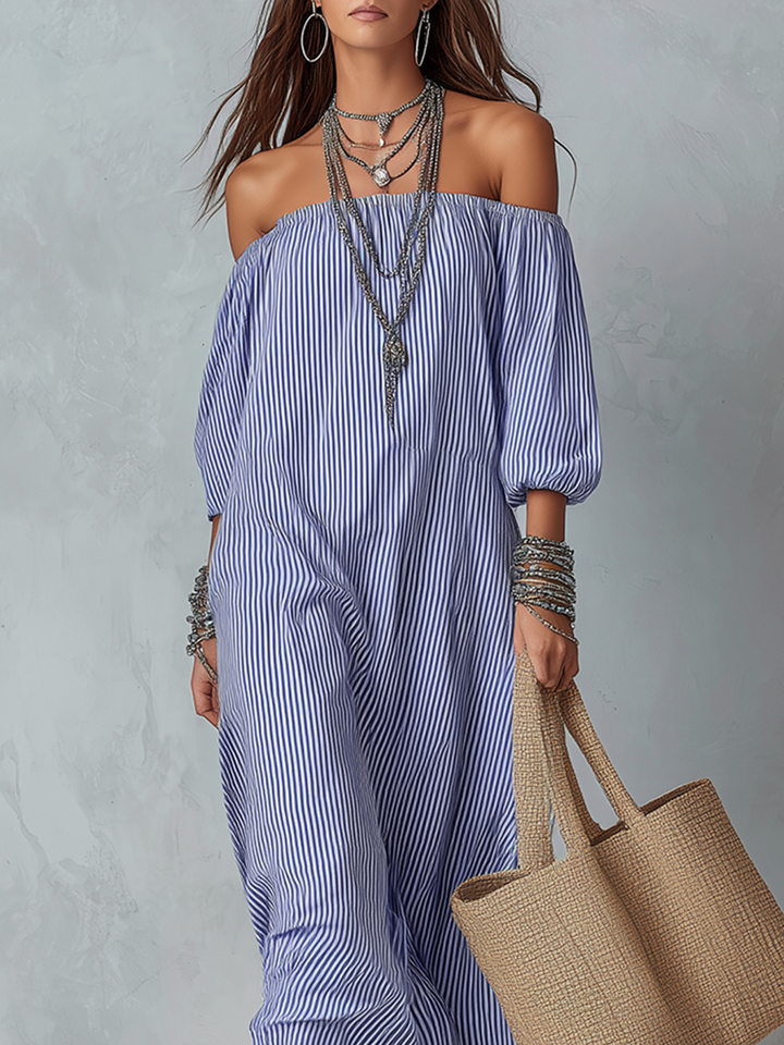 Jolene | Striped Resort Maxi Dress — view 3