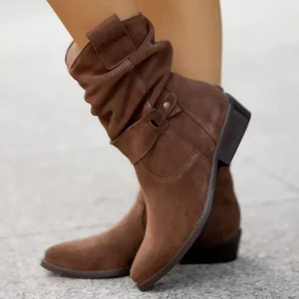 Berdine | Beige Chunky Boots — view 4