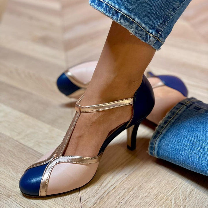 Susan | Denim All-Day Comfort T-Strap Heels — view 5