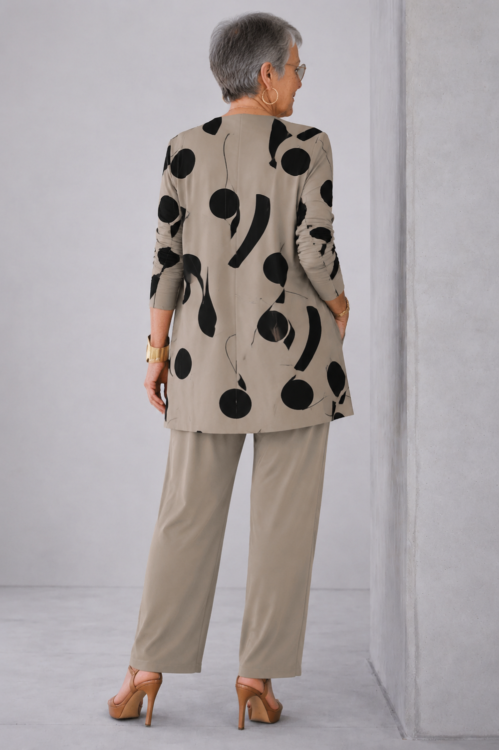 Sheila | Terracotta Linen-Look Trouser Set — view 2