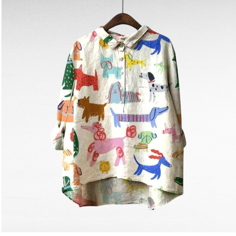 Constance | White Buttoned Summer Blouse — view 3