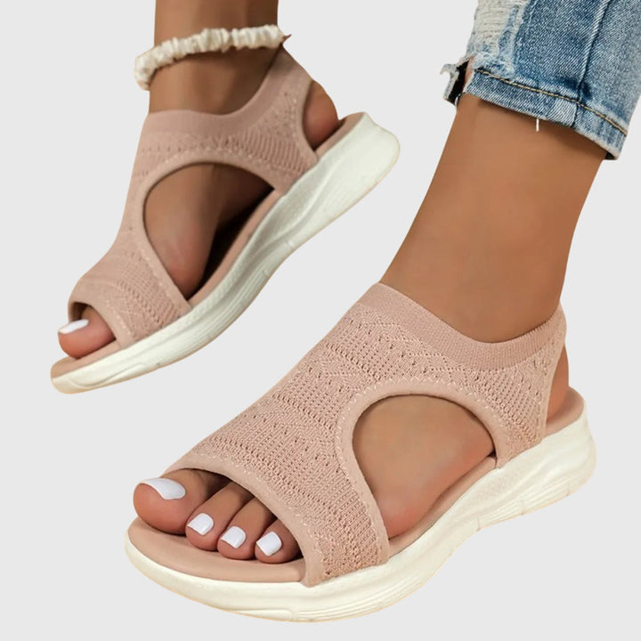 Samantha | White Soft Comfort Sandals — view 3