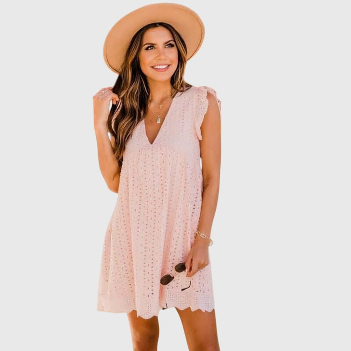 Diana | Dusty Pink Draped Midi 2 in 1 Dress — view 4