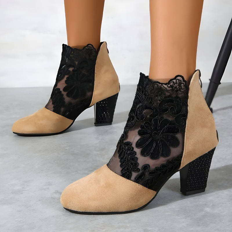 Lynora | Nude Low Block Heels — view 5